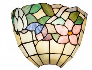 Applique Tiffany Vetro Multicolor Scuro 1 Luce E27