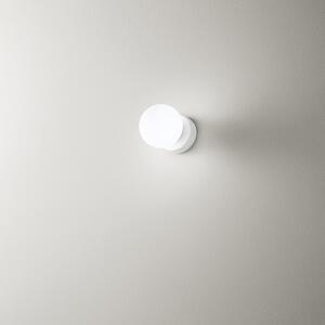 Applique Contemporanea Maga Metallo Bianco Vetro 1 Luce G9