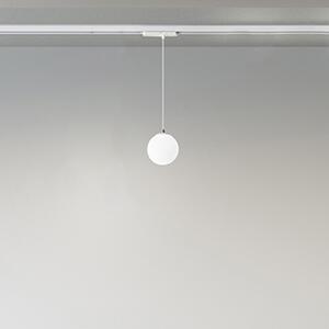 Sospensione Moderna Binario Metallo Bianco Vetro Led 16W 3000K