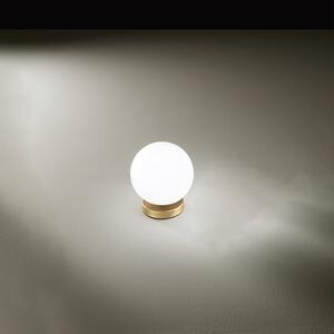Lampada Da Scrivania Contemporanea Maga Metallo Oro Vetro 1 Luce G9