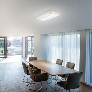 Plafoniera Contemporanea Bend Metallo Bianco Acrilico Led 51W 3000K