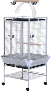 AllMyPets Voliera per Uccelli con Ruote Altezza 160cm Vaschette per Cibo e Trespoli - D15516