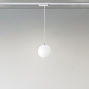 Sospensione Binario Metallo Bianco Vetro Led 24W 3000K
