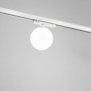 Plafoniera Sfera Per Binario Metallo Bianco Acrilico Led 15W 3000K