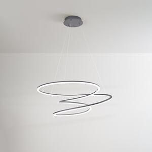 Sospensione Moderna Spira Metallo Grigio Led 96W Dimmerabile Ip20