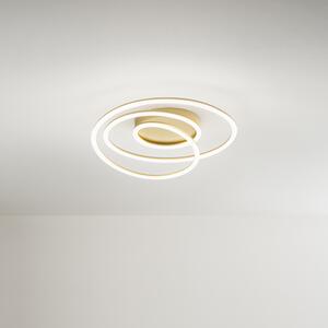 Plafoniera Moderna Spira Metallo Oro Led 63W Dimmerabile Ip20