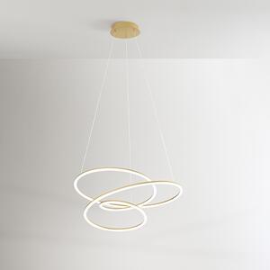 Sospensione Moderna Spira Metallo Oro Led 96W Dimmerabile Ip20