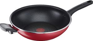 LAGOSTINA Wok Padella Antiaderente Induzione 30 cm Rivestimento Titanium Easy colore Rosso Cucina Mediterranea
