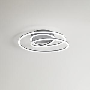 Plafoniera Moderna Spira Metallo Grigio Led 63W Dimmerabile Ip20
