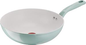 LAGOSTINA Wok 28 cm Antiaderente Induzione e Gas Rotondo Rivestimento Mineralia Tecnologia Thermo-Spot colore Verde