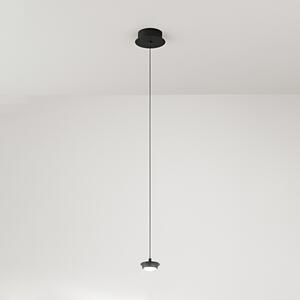 Sospensione Industrial-Minimal-Nordico Hunter Alluminio Nero Vetro Led 5W 3000K