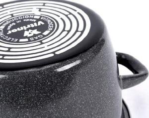 Vitrinor Wok Padella Antiaderente Induzione in Acciaio Vetrificato 28 cm Effetto Pietra K2