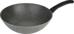 BALLARINI Wok Padella Antiaderente Induzione in Alluminio 28 cm Effetto Pietra Cortina Eco