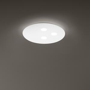 Plafoniera Contemporanea Random Alluminio Bianco Acrilico Led 27+21W 3000K
