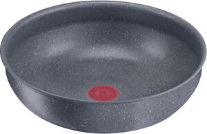 LAGOSTINA Wok Padella Antiaderente Induzione in Alluminio 28 cm colore Grigio Mineralis Ingenio Green