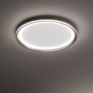Plafoniera Moderna Edge Alluminio Grigio Acrilico Led 38W 3000K