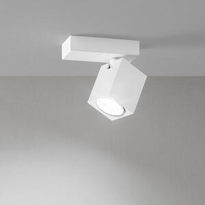 Spot Cubico Moderno Oddy Alluminio Bianco 1 Luce Gu10