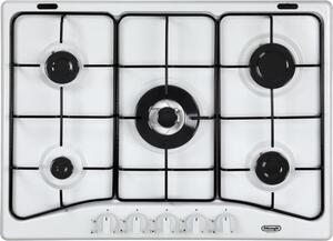 De Longhi YBF 57 ASV Piano Cottura 5 Fuochi a Gas 70 cm (1 Bruciatore Tripla Corona) colore Bianco