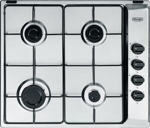 De Longhi YAL 46 ASV Piano Cottura 4 Fuochi a Gas 60 cm colore Inox