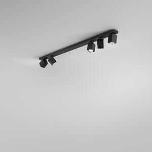Spot Moderno Oddy Alluminio Nero 5 Luci Gu10