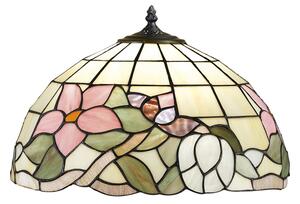 Paralume Tiffany Vetro Decorato Multicolor D. 40Cm
