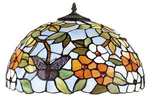 Paralume Tiffany Vetro Decorato Multicolor D. 50Cm