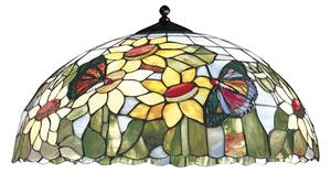 Paralume Tiffany In Vetro Decorato Multicolor D. 55Cm Per Sospensione