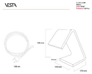 Vesta Abat-Jour con Led Eclisse Plexiglass Trasparente 4000k Luce Naturale LED INTEGRATO 18W 1 Lampadina Lampade da Comodino di Design,Lampade da Comodino Moderne