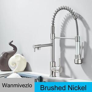 Rubinetto da cucina - Rubinetto estraibile per lavello - Orientabile a 360° - Miscelatore caldo/freddo - Monocomando a 1 foro - Acciaio inossidabile - Verde chiaro