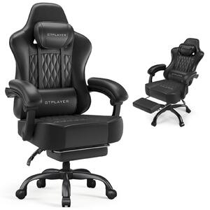 Sedia da gaming GTPLAYER, sedia da ufficio, sedia ergonomica per PC, sedia girevole regolabile in altezza, braccioli con meccanismo sincronizzato, cuscino lombare, poggiatesta