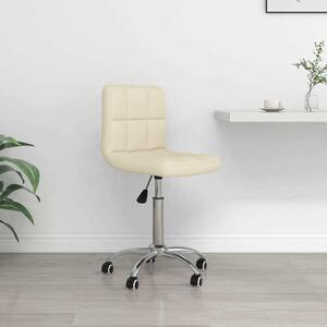 The Living Store sedia da ufficio girevole in tessuto crema