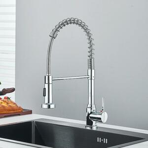 Rubinetto da cucina - Miscelatore monocomando - Acqua calda e fredda - Per acqua filtrata - Bocca orientabile - Cartuccia in Vetroceramica - Installazione monoforo - Cromo