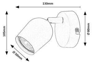 Rabalux 73098 - Faretto da parete LIANET 1xGU10/15W/230V beige