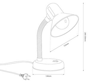 Lampada da tavolo MENTOR 1xE27/15W/230V rossa