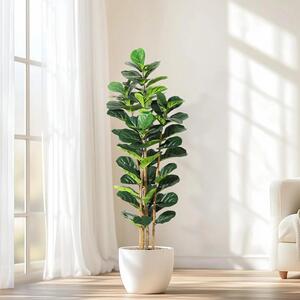 Nearly Natural Albero artificiale di ficus in vaso decorativo, 1,8 m