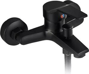 Miscelatore per vasca da bagno, Corpo valvola in Vetroceramica, Monocomando, Stile contemporaneo, Miscelatore nero