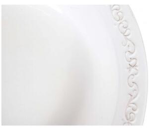 Alzata in porcellana bianca Shabby L33xPR33xH14 cm