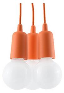 Lampadario su filo DIEGO 3xE27/60W/230V arancione