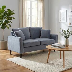 DecHome Divano 2 Posti Moderno in Velluto Dimensioni 152x81x89 cm colore Grigio - Cordoba
