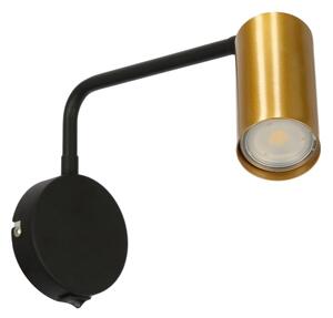 Lampada da muro TINA 1xGU10/15W/230V nero/oro