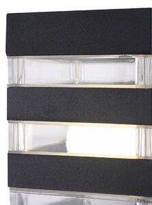 Maytoni Illuminazione da esterno con diffusore in vetro con lampadina a LED Unter den Linden Alluminio Nero E27 60W 1 Lampadina