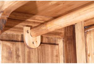 Armadio Country in legno massello di tiglio finitura naturale L127xPR59xH204 cm. Made in Italy