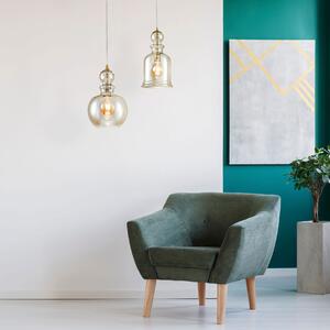Maytoni Lampada a sospensione moderna in metallo e diffusore in vetro Tone Metallo Bronzo E27 60W 1 Lampadina Sospensioni Moderne Sospensioni per Ingresso,Sospensioni per Soggiorno