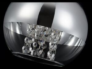Maytoni Sospensione moderna con un pendente in cristallo collezione piccola Fermi Nichel