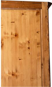 Armadio Country in legno massello di tiglio finitura noce L100xPR50xH210 cm. Made in Italy