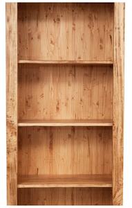 Libreria Country in legno massello di tiglio finitura naturale L79xPR38xH211 cm. Made in Italy