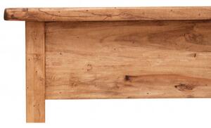 Mobile porta tv Country in legno massello di tiglio finitura naturale L110xPR40xH50 cm. Made in Italy