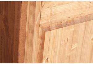 Comodino Country in legno massello di tiglio finitura naturaleL51xPR30xH74 cm. Made in Italy