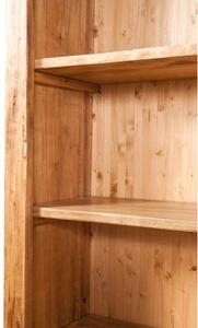 Libreria in legno massello di tiglio finitura naturale L108xPR38xH211 cm. Made in Italy