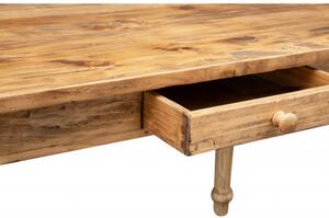 Tavolo scrittoio Country in legno massello di tiglio. Made in Italy